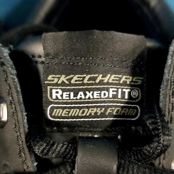 Skechers Relaxed Fit Memory Foam Gel-Infused Black Leather Shoe Size 14 main image 6